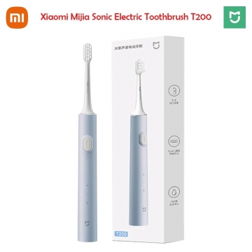 Електрична зубна щітка Xiaomi Mijia Sonic Electric Toothbrush T200, модель MES606, насадка DuPont, мотор на магнітній підвісці: 31000 коливань щетинок за хвилину, два режими чищення, вологозахист IPX7, час повної зарядки 2 години, одного заряда вистачає до 25 днів, USB Type- C, світлова індикація режимів роботи та зарядки, блакитний, рожевий, Київ, Киев