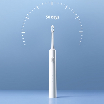 Електрична зубна щітка Xiaomi Mijia Sonic Electric Toothbrush T301, MES605, змінні чистячі насадки зі щетинками від компанії DuPont, мотор на магнітній підвісці: 31000 коливань щетинок за хвилину, 2 режими чищення, щітка запам'ятовує останній режим, рівень шуму 55 дБ, індукційнна зарядка від док-станції з USB-роз'ємом, час повної зарядки 4 години, одного заряда вистачає до 50 днів, вологозахист IPX8, світлова індикація режимів роботи та зарядки,Київ, Киев