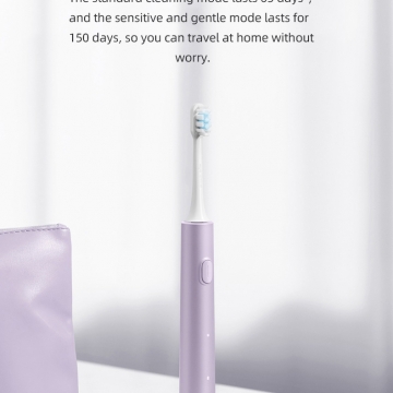 Електрична зубна щітка Xiaomi Mijia Sonic Electric Toothbrush T302, 4 змінні антибактеріальні насадки в комплекті, MES608, мотор на магнітній підвісці, 4 режими чищення, індукційнна зарядка від док-станції з USB-роз'ємом, час повної зарядки 4 години, одного заряда вистачає до 150 днів, вологозахист IPX8, світлова індикація режимів роботи та зарядки, Київ, Киев