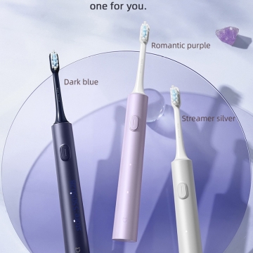 Електрична зубна щітка Xiaomi Mijia Sonic Electric Toothbrush T302, 4 змінні антибактеріальні насадки в комплекті, MES608, мотор на магнітній підвісці, 4 режими чищення, індукційнна зарядка від док-станції з USB-роз'ємом, час повної зарядки 4 години, одного заряда вистачає до 150 днів, вологозахист IPX8, світлова індикація режимів роботи та зарядки, Київ, Киев