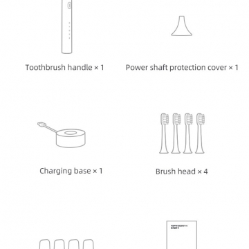 Електрична зубна щітка Xiaomi Mijia Sonic Electric Toothbrush T302, 4 змінні антибактеріальні насадки в комплекті, MES608, мотор на магнітній підвісці, 4 режими чищення, індукційнна зарядка від док-станції з USB-роз'ємом, час повної зарядки 4 години, одного заряда вистачає до 150 днів, вологозахист IPX8, світлова індикація режимів роботи та зарядки, Київ, Киев