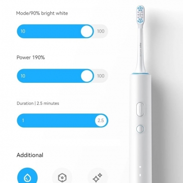Електрична зубна щітка Xiaomi Mijia Sonic Electric Toothbrush T501 зі штучним інтелектом, MES607, безщітковий двигун на магнітній підвісці: 32000 коливань щетинок за хвилину, гасіння вібрації для зменшення напруження руки, система контролю процеса чищення за допомогою штучного інтелекту, працює з застосунком Mijia App (Mi Home), 30 сценаріїв чищення, 3 режими чищення, вологозахист IPX8, можна мити під струменем води, час повної зарядки 6,5 години, світлове кільце-індикатор, Київ, Киев