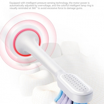 Електрична зубна щітка Xiaomi Mijia Sonic Electric Toothbrush T501 зі штучним інтелектом, MES607, безщітковий двигун на магнітній підвісці: 32000 коливань щетинок за хвилину, гасіння вібрації для зменшення напруження руки, система контролю процеса чищення за допомогою штучного інтелекту, працює з застосунком Mijia App (Mi Home), 30 сценаріїв чищення, 3 режими чищення, вологозахист IPX8, можна мити під струменем води, час повної зарядки 6,5 години, світлове кільце-індикатор, Київ, Киев