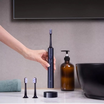 Електрична зубна щітка Xiaomi Mijia Sonic Electric Toothbrush T700, MES604, змінні чистячі насадки, в комплекті 2 насадки, нейлонові щетинки від компанії DuPont, мотор на магнітній підвісці, 39600 коливань щетинок за хвилину, 3 режими чищення, гнучке налаштування у застосунку Mi Home, Works with Mijia App, плавне безступеневе регулювання потужності, рівень шуму: 55 дБ, великий LED дісплей, емотікони, які можна кастомізувати, вологозахист IPX7, індукційнна зарядка від док-станції, Київ, Киев