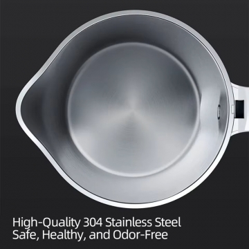Електричний чайник Xiaomi Mijia Electric Kettle 1S, модель MJDSH03YM, безшовна колба з нержавіючої сталі AISI 304, матовий пластик, двошарова конструкція з повітряним ізоляційним прошарком між колбою і корпусом, запобігає опікам, термостат Strix (Велика Британія), функція підтримування постійної температури 55°, клавіша вмикання з підсвіткою, кнопка на ручці для відкривання кришки, кришка відкривається під кутами 30° та 70°, потрійний захист від уражения електричним струмом, 1,7 л, 1800 Вт, Київ, Киев