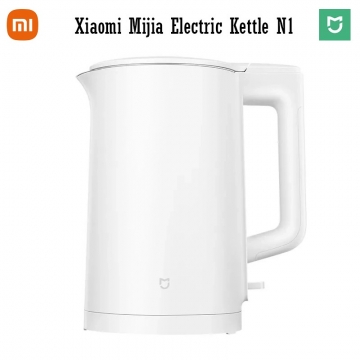 Електричний чайник Xiaomi Mijia Electric Kettle N1, MJDSH05YM, безшовна колба з нержавіючої сталі AISI 304, матовий поліпропілен, двошарова конструкція з повітряним ізоляційним прошарком між колбою і корпусом, що запобігає опікам, якісний термостат, автоматичне відключення чайника, клавіша вмикання / вимикання з підсвіткою, обертання чайника на 360° на підставці, кришка відкривається під кутами 30° та 65°, об'єм: 1,5 л, 220 В, потужність: 1500 Вт, Київ, Киев