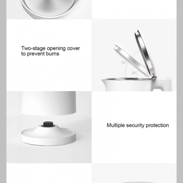 Електричний чайник Xiaomi Mijia Thermostatic Electric Kettle 2, MJHWSH03YM, безшовна колба з нержавіючої сталі AISI 304, двошарова конструкція з повітряним ізоляційним прошарком між колбою і корпусом, запобігає опікам, термостат Strix (Велика Британія), багатоступеневий термостат, функція підтримування температури до 12 годин, сенсорні клавіши з підсвіткою, LED екран з відображенням температури води в реальному часі, потрійний захист від уражения електричним струмом, 1,5 л, 1800 Вт, Київ, Киев