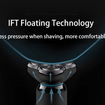Электробритва Xiaomi MiJia Electric Shaver S500, 3 плавающие головки, система двойных лезвий для более чистого бритья, плавающая технология IFT для более комфортного бритья, сухое бритьё и влажное бритьё, влагозащита IPX7 (можно мыть под струёй воды),2 режима работы, турбо режим, мотор Mabuchi 260, время полной зарядки 1,5 часа хватает на 60 минут бритья, бритвой также можно пользоваться в процессе зарядки, USB Type-C, светодиодный дисплей, чёрный, Киев
