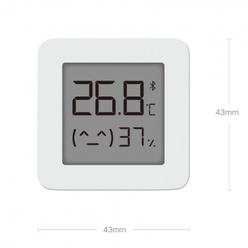 Электронный термометр / гигрометр Xiaomi Mijia Bluetooth Thermometer 2, LYWSDO3MMC, LCD дисплей, мониторинг температуры и влажности воздуха в помещении, швейцарские сенсоры измерения температуры и влажности (Sensirion), Bluetooth 4.2 BLE, работает с приложением Mijia App (Mi Home), можно включить в разные сценарии системы умного дома через Mijia Bluetooth Gateway, статистика температуры и влажности, CR2032, белый, Киев