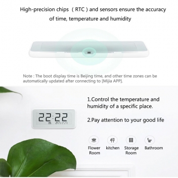 Профессиональный электронный термометр / гигрометр / часы Xiaomi Mijia Electronic Thermometer Pro, LYWSDO2MMC, электронные чернила (e-ink), мониторинг температуры и влажности воздуха в помещении, высокоточный чип определения времени (RTC) и швейцарские сенсоры измерения температуры и влажности (Sensirion), Bluetooth 4.0 BLE, работает с приложением Mijia App (Mi Home), можно включить в разные сценарии системы умного дома через Mijia Bluetooth Gateway, статистика температуры и влажности, CR2032, белый, Киев