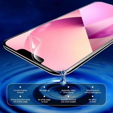 Гидрогелевая защитная плёнка для смартфона iPhone 13 Mini (глянцевая или матовая), в комплект входят 2 плёнки, бронированная плёнка, полноэкранная плёнка (закрывает экран смартфона полностью), клеится к экрану смартфона всей поверхностью, клеится без использования жидкости, самовосстанавливающаяся плёнка, не влияет на чувствительность сенсора, не искажает цвета, олеофобное покрытие, Киев