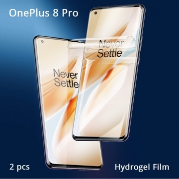 Гидрогелевая защитная плёнка для смартфона OnePlus 8 Pro, в комплект входят 2 плёнки, бронированная плёнка, полноэкранная плёнка (закрывает экран смартфона полностью), клеится к экрану смартфона всей поверхностью, клеится без использования жидкости, самовосстанавливающаяся плёнка, не влияет на чувствительность сенсора, не искажает цвета, олеофобное покрытие, пластиковый держатель для точного позиционирования плёнки на экране, шпатель для разглаживания плёнки, Киев