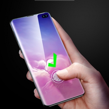 Гидрогелевая защитная плёнка для смартфона Samsung Galaxy S10+, в комплект входят 2 плёнки, бронированная плёнка, полноэкранная плёнка (закрывает экран смартфона полностью), клеится к экрану смартфона всей поверхностью, клеится без использования жидкости, самовосстанавливающаяся плёнка, не влияет на чувствительность сенсора, не искажает цвета, олеофобное покрытие, пластиковый держатель для точного позиционирования плёнки на экране, шпатель для разглаживания плёнки, Киев