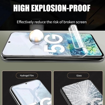 Гидрогелевая защитная плёнка для смартфона Samsung Galaxy S20+, в комплект входят 2 плёнки, бронированная плёнка, полноэкранная плёнка (закрывает экран смартфона полностью), клеится к экрану смартфона всей поверхностью, клеится без использования жидкости, самовосстанавливающаяся плёнка, не влияет на чувствительность сенсора, не искажает цвета, олеофобное покрытие, пластиковый держатель для точного позиционирования плёнки на экране, шпатель для разглаживания плёнки, Киев