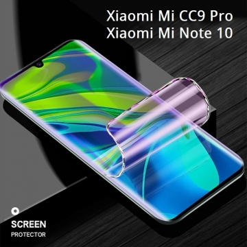 Гидрогелевая защитная плёнка для смартфона Xiaomi Mi Note 10 / Xiaomi Mi CC9 Pro, в комплект входят 2 плёнки, бронированная плёнка, полноэкранная плёнка (закрывает экран смартфона полностью), клеится к экрану смартфона всей поверхностью, клеится без использования жидкости, самовосстанавливающаяся плёнка, не влияет на чувствительность сенсора, не искажает цвета, олеофобное покрытие, пластиковый держатель для точного позиционирования плёнки на экране, шпатель для разглаживания плёнки, Киев