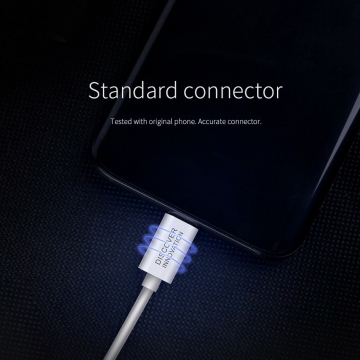 Кабель Nillkin 2018 (USB – USB Type-C), бескислородная медь и оплётка из термопластичного эластомера, ток зарядки: 5 V / 2,1 A, поддерживает быструю зарядку, длина кабеля: 1 м, белый, Киев