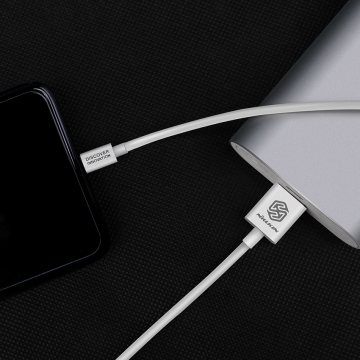 Кабель Nillkin 2018 (USB – USB Type-C), бескислородная медь и оплётка из термопластичного эластомера, ток зарядки: 5 V / 2,1 A, поддерживает быструю зарядку, длина кабеля: 1 м, белый, Киев