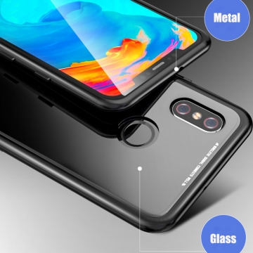 Магнитный чехол Luphie с задней стеклянной панелью для смартфона Xiaomi Mi8, рама из магналия, сплав алюминия и магния, задняя панель из закалённого стекла, бронированное стекло, соединяются магнитами, 9H, не влияет на качество приёма / передачи сигнала, не мешает беспроводной зарядке, чёрный, серебряный, Киев