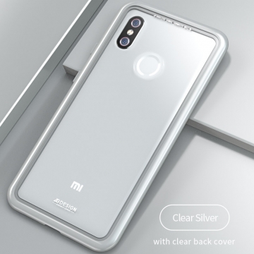 Магнитный чехол Luphie с задней стеклянной панелью для смартфона Xiaomi Mi8, рама из магналия, сплав алюминия и магния, задняя панель из закалённого стекла, бронированное стекло, соединяются магнитами, 9H, не влияет на качество приёма / передачи сигнала, не мешает беспроводной зарядке, чёрный, серебряный, Киев