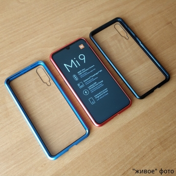 Магнитный чехол Luphie с задней стеклянной панелью для смартфона Xiaomi Mi9, противоударный бампер, рама из магналия, сплав алюминия и магния, задняя панель из закалённого стекла, бронированное стекло, соединяются магнитами, 9H, не влияет на качество приёма / передачи сигнала, не мешает беспроводной зарядке, чёрный, синий, красный, Киев