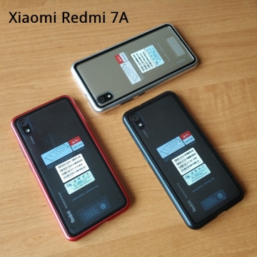 Магнитный чехол Luphie с задней стеклянной панелью для смартфона Xiaomi Redmi 7A, противоударный бампер, рама из магналия, сплав алюминия и магния, задняя панель из закалённого стекла, бронированное стекло, соединяются магнитами, 9H, не влияет на качество приёма / передачи сигнала, не мешает беспроводной зарядке, чёрный, серебряный, красный, синий, Киев