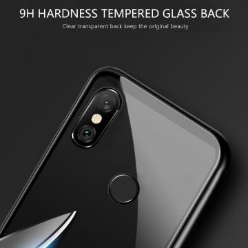 Магнитный чехол Luphie с задней стеклянной панелью для смартфона Xiaomi RedMi Note 6 Pro, противоударный бампер, рама из магналия, сплав алюминия и магния, задняя панель из закалённого стекла, бронированное стекло, соединяются магнитами, 9H, не влияет на качество приёма / передачи сигнала, не мешает беспроводной зарядке, чёрный, серебряный, красный, Киев