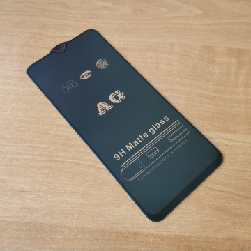 Матовое защитное стекло AG Matte Glass для смартфона Xiaomi Redmi 9, показатель по минералогической шкале твёрдости 9H, в 3 раза более устойчиво к царапинам, чем обычная защитная плёнка, не влияет на чувствительность сенсора, антибликовое покрытие, олеофобное покрытие, набор для подклеивания краёв защитного стекла, liquid, Киев, Київ