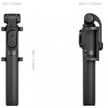 Монопод / штатив для селфи (Xiaomi Selfie Tripod), монопод (селфи-палка), штатив (трайпод), телескопическая конструкция с основанием, трансформирующимся в штатив, съёмная USB кнопка (пульт ДУ), Android 4.3 и выше и iOS 5.0 и выше, bluetooth 3.0 и выше,  чёрный, серый, Киев