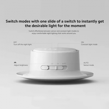 Нічник із датчиком руху Xiaomi Mijia Night Light 3, модель 9290041696, магнітне кріплення, двобічний скотч, датчики руху і освітлення, відстань спрацьовування датчика руху: до 5 м вперед і до 3 м в боки, кут спрацьовування датчика руху: 120°, 2 режими, 2 рівня світлового потоку, колірна температура 2700 K (тепле світло), акумулятор літій-іонний, 600 мА/г, USB Type-C, час повної зарядки 3 години, час роботи від одного заряда до 8 місяців, Київ, Киев