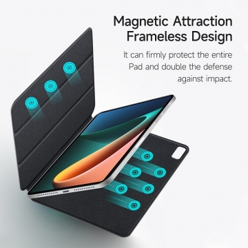 Оригінальний магнітний чохол-книжка Xiaomi Magnetic Double Sided Protective Case для Xiaomi Pad 5 / Xiaomi Pad 5 Pro, горизонтальний фліп, штучна шкіра, термополіуретан, TPU, магнітне кріплення, смарт-чохол (екран вмикається при відкритті чохла і вимикається при закритті), 2 режими складання чохла, Video mode (вертикальний для перегляду відео), Painting mode (35° для малювання / набору текста), чорний, зелений, помаранчевий, Київ, Киев