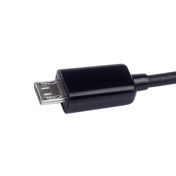 OTG кабель USB – microUSB, для подключения периферийных устройств к смартфонам и планшетам с коннектором microUSB, поддерживающим функцию OTG (флешек, внешних жёстких дисков, клавиатур, мышей и т.п.), USB (мама), microUSB (папа), чёрный, Киев