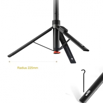 Підлоговий монопод / штатив для селфі з функцією зума Xiaomi Zoom Ground Selfie Stick, Xiaomi Zoom Floor Selfie Stick, ідеальна модель для блогерів, XMBJZPGO1YM, тримач для смартфона з двоплощинним поворотним механізмом, підключення по bluetooth, знімний багатофункціональний bluetooth пульт ДК на магнітному кріпленні, живлення пульта CR1632, Cold Shoe Mount, розкладається на 1600 мм, Киїі, Киев