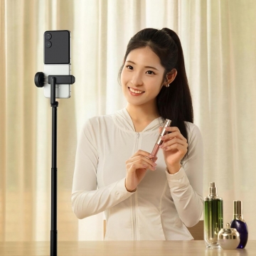 Підлоговий монопод / штатив для селфі з функцією зума Xiaomi Zoom Ground Selfie Stick, Xiaomi Zoom Floor Selfie Stick, ідеальна модель для блогерів, XMBJZPGO1YM, тримач для смартфона з двоплощинним поворотним механізмом, підключення по bluetooth, знімний багатофункціональний bluetooth пульт ДК на магнітному кріпленні, живлення пульта CR1632, Cold Shoe Mount, розкладається на 1600 мм, Киїі, Киев