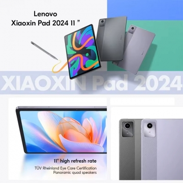 Планшетний комп’ютер Lenovo Xiaoxin Pad 2024 (8 + 128 Гб), металевий корпус, Snapdragon 685, 8 Гб RAM + 128 Гб ROM, екран 11'' IPS 1920 * 1200, 90 Гц, основна камера 8 МП, селфі камера 8 МП, акумулятор 7040 мА/г, 20 Вт, Wi-Fi, Bluetooth 5.1, GPS, OTG, USB Type-C, стереодинаміки, 3,5 мм аудіоджек, ZUI 15, Android 13, УКРАЇНСЬКА МОВА, GOOGLE PLAY, Київ, Киев