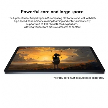 Планшетний комп’ютер Lenovo Xiaoxin Pad 2024 (8 + 128 Гб), металевий корпус, Snapdragon 685, 8 Гб RAM + 128 Гб ROM, екран 11'' IPS 1920 * 1200, 90 Гц, основна камера 8 МП, селфі камера 8 МП, акумулятор 7040 мА/г, 20 Вт, Wi-Fi, Bluetooth 5.1, GPS, OTG, USB Type-C, стереодинаміки, 3,5 мм аудіоджек, ZUI 15, Android 13, УКРАЇНСЬКА МОВА, GOOGLE PLAY, Київ, Киев