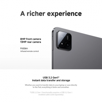 Планшетний комп'ютер Xiaomi Pad 7 (8 + 256 Гб, Global Version), металевий корпус, Snapdragon 7+ Gen 3, 8 Гб RAM + 256 Гб ROM, екран 11,2'' IPS, 12 біт, 144 Гц, камера 13 МП, селфі камера 8 МП, акумулятор 8850 мА/г / 45 Вт, Wi-Fi 6e, Bluetooth 5.4, OTG, USB Type-C 3.2, 4 стереодинаміка, HyperOS 2, Android 15, УКРАЇНСЬКА МОВА, GOOGLE PLAY, 2410CRP4CG, AAC LDAC LHDC 5.0, Hi-Res Audio, Hi-Res Audio Wireless, Dolby Atmos, HDR 10, Dolby Vision, ІЧ порт, Київ, Киев
