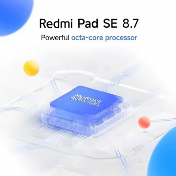 Планшетний комп’ютер Xiaomi Redmi Pad SE 8.7 (6 + 128 Гб, Global Version), 24075RP89G, пластиковий корпус, Helio G85, 6 Гб RAM + 128 Гб ROM, 8,7'' IPS LCD 1340 * 800, 10 біт, 90 Гц, основна камера 8 МП, селфі камера 5 МП, акумулятор 6650 мА/г, 18 Вт, Wi-Fi, Bluetooth 5.3, GPS, OTG, ІЧ порт, USB Type-C, стереодинаміки, 3,5 мм аудіоджек, HyperOS, Android 14, УКРАЇНСЬКА МОВА, GOOGLE PLAY, Київ, Киев