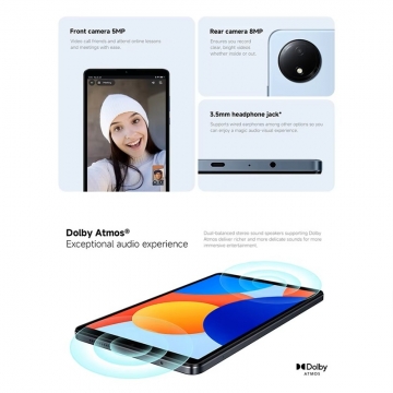 Планшетний комп’ютер Xiaomi Redmi Pad SE 8.7 (6 + 128 Гб, Global Version), 24075RP89G, пластиковий корпус, Helio G85, 6 Гб RAM + 128 Гб ROM, 8,7'' IPS LCD 1340 * 800, 10 біт, 90 Гц, основна камера 8 МП, селфі камера 5 МП, акумулятор 6650 мА/г, 18 Вт, Wi-Fi, Bluetooth 5.3, GPS, OTG, ІЧ порт, USB Type-C, стереодинаміки, 3,5 мм аудіоджек, HyperOS, Android 14, УКРАЇНСЬКА МОВА, GOOGLE PLAY, Київ, Киев
