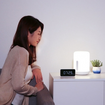 Прикроватная лампа Xiaomi MiJia Bedside Lamp 2, светильник, ночник, Mi Home (Android), Apple HomeKit (iOS), интеграция в систему «умный дом», голосовое управление, белый свет, цветной свет, струящийся свет (сменяющие друг друга цвета), таймер отключения, взаимодействие с Mi Band, Wi-Fi 802.11b/g/n 2,4 ГГц, Bluetooth 4.2 BLE, работает с Android 4.4 и выше и iOS 9.0 и выше, белый, Киев