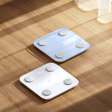 Характеристики розумних вагів Xiaomi Mijia Body Fat Scale S400, модель MJTZC01YM, загартоване скло, ABS пластик, 4 круглих електрода з нержавіючої сталі на поверхні, діапазон вимірювання ваги 100 г – 150 кг, керування Mi Home, вимірюють 25 показників (на основі зважування та двочастотного біоімпедансного аналіза), режим зважування малюка або хатньої тварини, легкі об’єкти від 100 г, контроль балансу тіла, гостьовий режим, параметри 36 людей, дисплей, bluetooth 5.0, Київ, Киев
