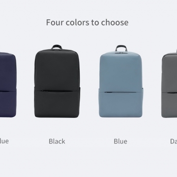 Рюкзак Xiaomi Classic Business Backpack 2, ткань Оксфорд плотностью 900D, прорезиненная ткань плотностью 600D, водоотталкивающее покрытие 4 уровня, отсек для 15,6-дюймового ноутбука, дышащая задняя сэндвич-панель, заплечные 3-слойные ремни в виде буквы S, возможность надевания рюкзака на ручку чемодана / тележки при транспортировке, ручка для переноски рюкзака в руке, застёжки-молнии группы компаний YKK (Япония), логотип “Mi”, чёрный, серый, синий, голубой, объём 18 л, Киев