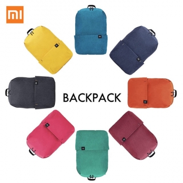 Рюкзак Xiaomi Mi Small Backpack, водоотталкивающий полиэстер, 4 кармана, застёжки-молнии группы компаний YKK (Япония), пластиковые пряжки ТМ Nx Lite от группы компаний ITW (США), удобные заплечные ремни, ручка для переноски рюкзака в руке, логотип Mi, чёрный, тёмно-синий, голубой, зелёный, жёлтый, оранжевый, бордовый, розовый, объём 10 л, Киев