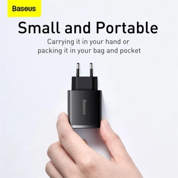 Сетевое зарядное устройство Baseus Compact Quick Charger 30 Вт (USB + USB + USB Type-C), CCXJ-E01, CCXJ-E02, материал корпуса: негорючий пластик, поддержка одновременной зарядки трёх устройств, порт USB Type-C поддерживает быструю зарядку и USB Power Delivery 3.0 до 30 Вт, совместимость с большинством стандартов быстрой зарядки, умная зарядка (автоматический подбор параметров зарядки для различных устройств), многоуровневая защита от замыканий, перегрузок, перегрева и т. п., Киев