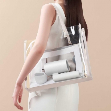 Складаний фен Xiaomi Mijia Portable Anion Hair Dryer H101, модель CMJ04LXW, CMJ04LXP, ABS пластик, компактний дизайн, складаний фен, вбудований генератор негативних іонів, 2 режими швидкості: стандартний і посилений (швидкість струму повітря 15 м/с), гаряче повітря і холодне повітря, дворівневий захист від перегріву, вентилятор з 6 лопатей з пониженим рівнем шуму, 20000 обертів на хвилину, насадка для направлення повітряного струму, гачок для підвішування, потужність: 1600 Вт, Київ, Киев