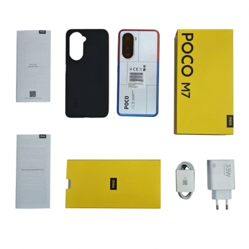 Смартфон Xiaomi Poco M7 NFC (8 + 256 Гб, Global Version), 2 SIM-карти, 4G LTE, Snapdragon 685, 8 Гб RAM + 256 Гб ROM, екран 6,9'' IPS LCD FHD+, 144 Гц, 2 основні камери 50 МП, акумулятор 7000 мА/г, 33 Вт, реверсивна OTG зарядка 18 Вт, сканер відбитків пальців, Wi-Fi, Bluetooth 5.0, GPS, NFC / Google Pay, OTG, USB Type-C, HyperOS, Android 15, УКРАЇНСЬКА МОВА, GOOGLE PLAY, Київ, Киев