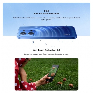 Смартфон Xiaomi Redmi 15C NFC (8 + 256 Гб, Global Version), 2 SIM-карти, 4G LTE, Helio G81-Ultra, 8 Гб RAM + 256 Гб ROM, екран 6,9'' IPS 1600 * 720, 120 Гц, камера 50 МП, акумулятор 6000 мА/г / 33 Вт, сканер відбитків пальців, Wi-Fi, Bluetooth 5.4, GPS, NFC / Google Pay, OTG, USB Type-C, 3,5 мм аудіоджек, HyperOS 2, Android 15, УКРАЇНСЬКА МОВА, GOOGLE PLAY, Київ, Киев