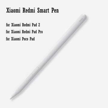 Характеристики стилуса Redmi Smart Pen Redmi Stylus для Xiaomi Redmi Pad 2, Xiaomi Redmi Pad Pro та Xiaomi Poco Pad, 24048MP07G, чутливість до тиску 4096 рівнів, частота дискретизації 240 Гц, Bluetooth 5.1, 2 функціональні кнопки, аккумулятор: 80 мА/г (до 12 годин роботи від повного заряду), USB Type-C, Київ, Киев