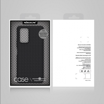Текстурированный чехол-накладка Nillkin для смартфона Xiaomi Redmi Note 10 Pro / Xiaomi Redmi Note 10 Pro Max, textured case, противоударный бампер, рифлёный пластик с нейлоновым волокном, рама из термополиуретана, логотип Nillkin, двойное отверстие для крепления ремешка, чёрный, Киев