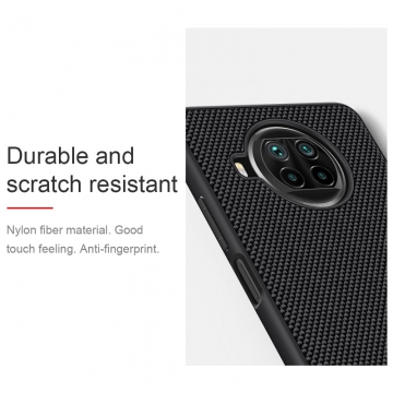 Текстурированный чехол-накладка Nillkin для смартфона Xiaomi Mi10T Lite / Xiaomi Redmi Note 9 Pro 5G (China), textured case, противоударный бампер, рифлёный пластик с нейлоновым волокном, рама из термополиуретана, логотип Nillkin, двойное отверстие для крепления ремешка, чёрный, Киев