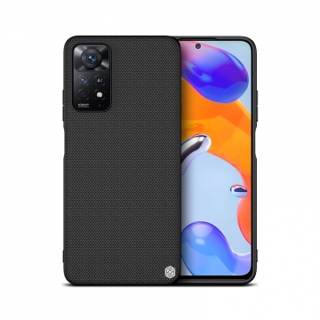 Текстурированный чехол-накладка Nillkin для смартфона Xiaomi Redmi Note 11 Pro / Xiaomi Redmi Note 11 Pro 5G / Xiaomi Redmi Note 11E Pro (China), textured case, противоударный бампер, рифлёный пластик с нейлоновым волокном, рама из термополиуретана, логотип Nillkin, двойное отверстие для крепления ремешка, чёрный, Киев, Київ